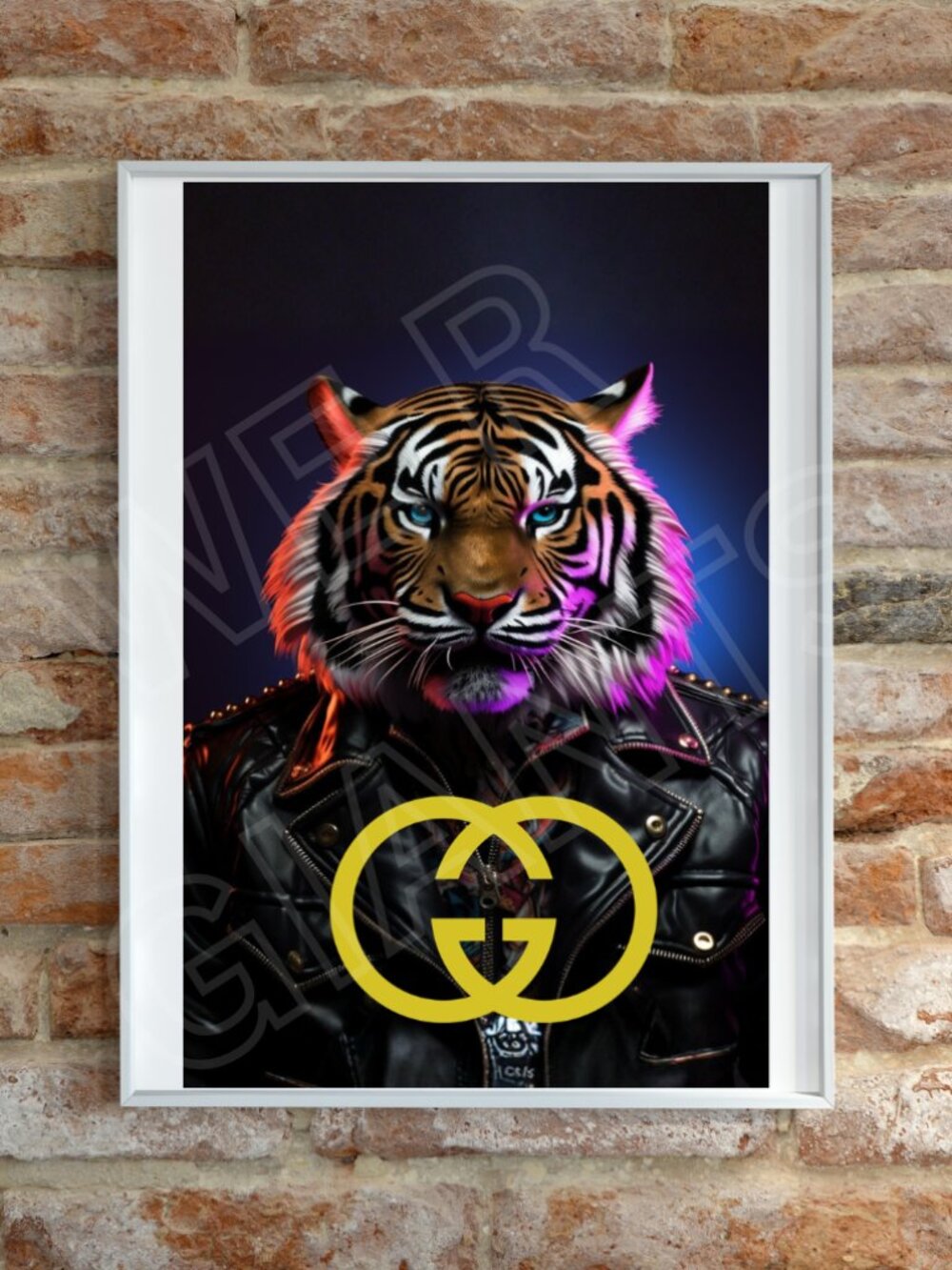 GUCCI ART MOTO TIGER PRINT 11X17